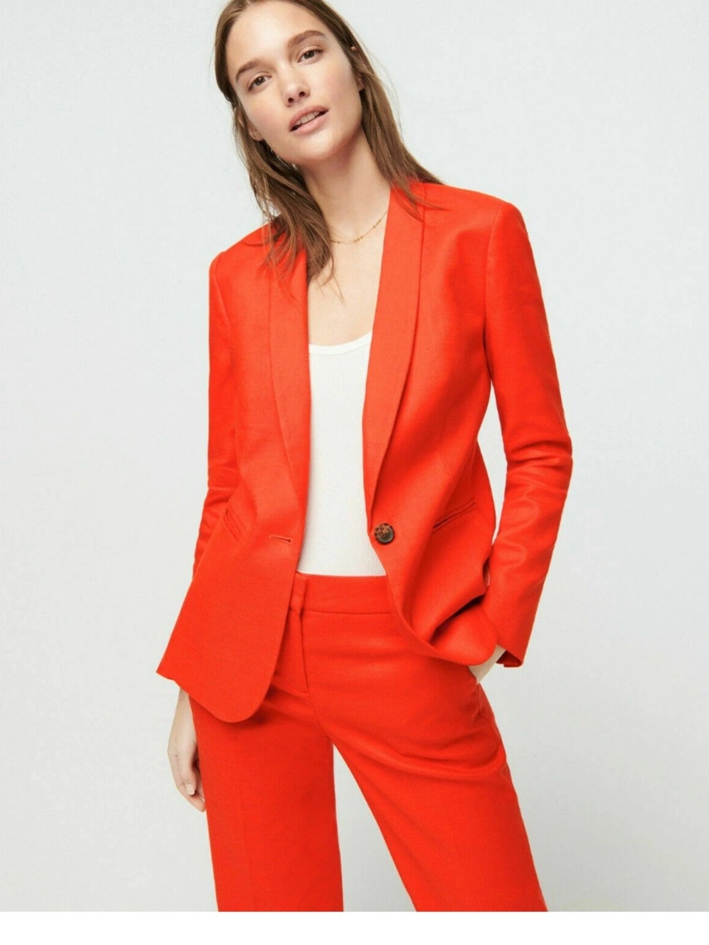 NWT J.crew size 10 Parke blazer in brilliant sunset orange